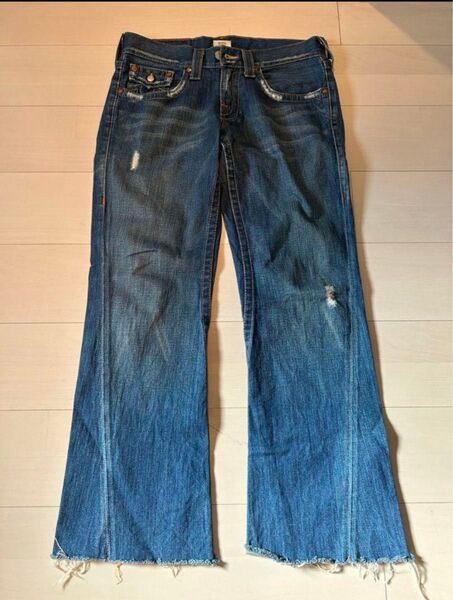 90s True Religion クラシックステッチ デニムパンツ ブーツカットデニムパンツ TRUE