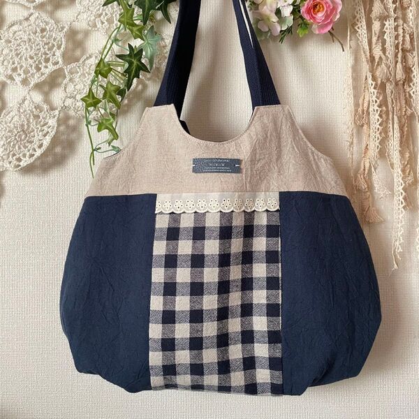 ハンドメイド マチが可愛いトートバッグ
