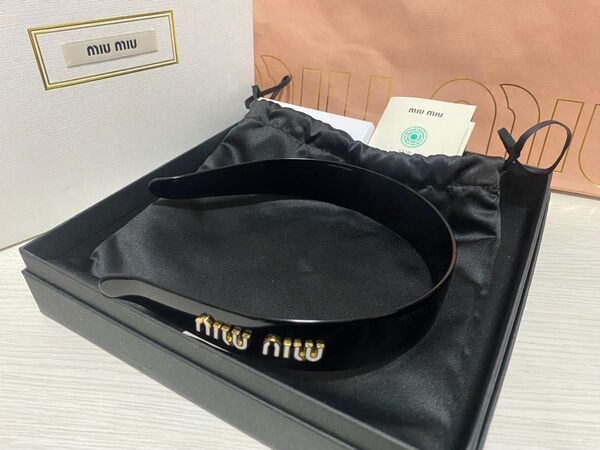 【入手困難品】【正規品】MIUMIU miumiu ミュウミュウ ヘアバンド カチューシャ