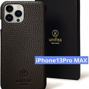 【新品】iPhone13promax 薄型 軽量 高級 レザーカバー ブラック 箱付き プレゼント クリスマス