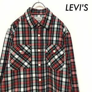 【送料無料】LEVI'S リーバイス★チェック柄 長袖シャツ レッド 赤