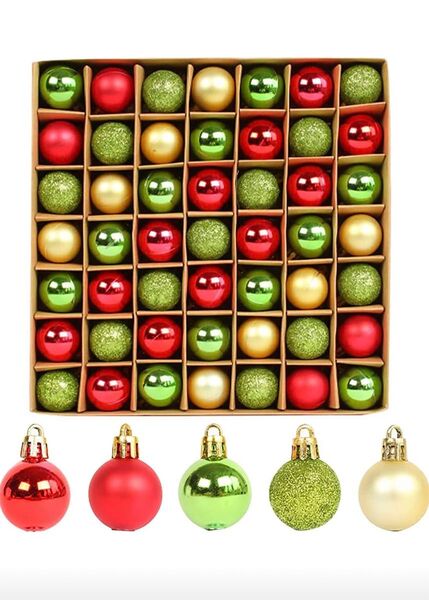 豪華版 クリスマス オーナメント 3cm 49個入り クリスマスツリー 飾り