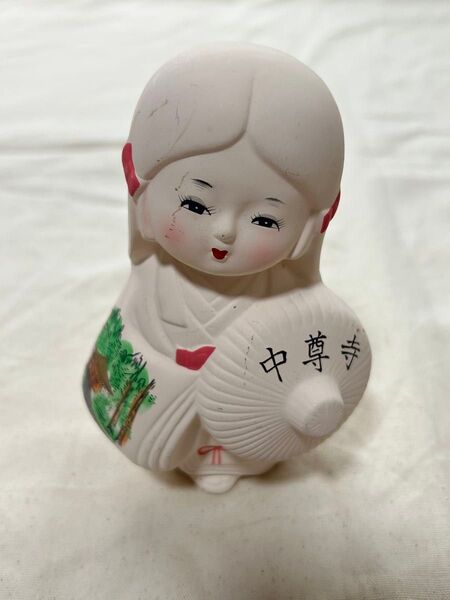 【民藝品】博多人形 hakata 中尊寺 金色堂 童 着物 伝統工芸品 民芸品 置物 アンティーク ビンテージ 昭和レトロ 人形