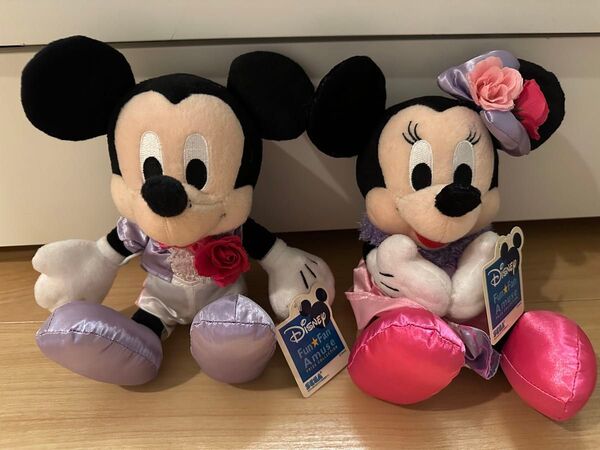ディズニー ペア ぬいぐるみ ミッキー ミニー ウエディング セガ景品