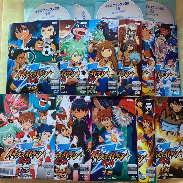 イナズマイレブンGO クロノ・ストーン編 全13巻 レンタル版DVD ディスクのみ。