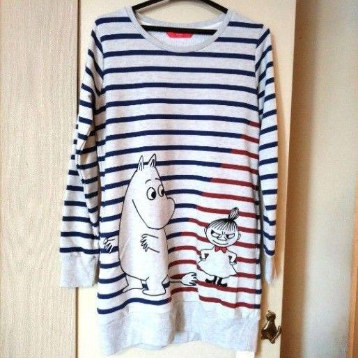新品 タグ付き ちょっと訳あり ムーミン ミー ボーダー チュニック フリーサイズ