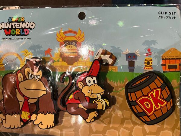 USJ 限定 ドンキーコング ディディーコング クリップセット ドンキーコングカントリー スーパーニンテンドーワールド マリオ