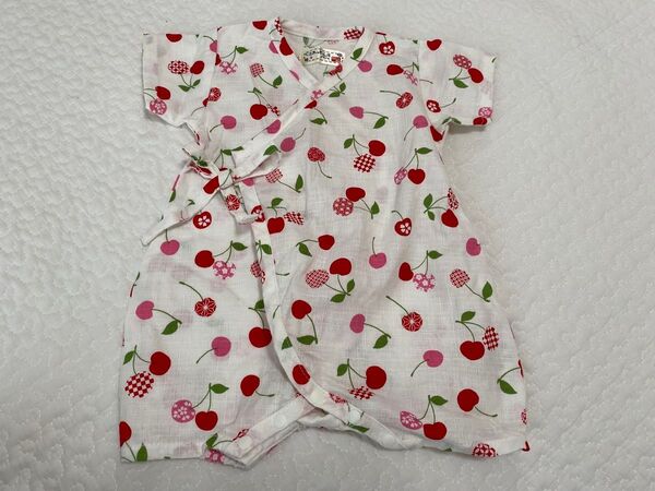 ベビー服 女の子 お祭り 甚平 ピンク 50-60cm