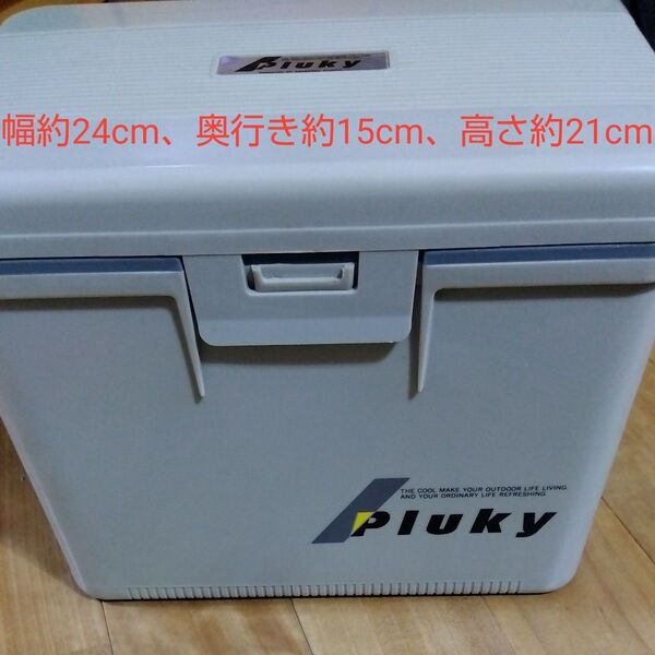 クーラーボックス 幅約24cm、奥行き約15cm、高さ約21cm
