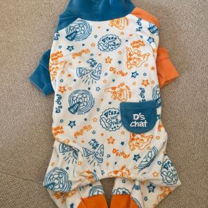 D's chat 犬服 ペット用つなぎ パジャマ ルームウェア