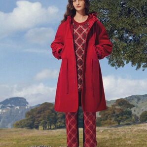 GU×UNDERCOVER ハイウエストチェックパンツ 赤 レッド