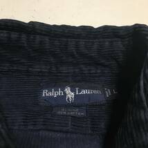 90s★RALPH LAUREN ラルフローレン★コーデュロイ 太畝 シャツ ボタンダウン カジュアルシャツ ワンポイント size L_画像5