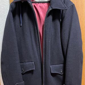 SUNNY SPORTS フード付き コート サテン地 古着 アウター メンズ Lサイズ