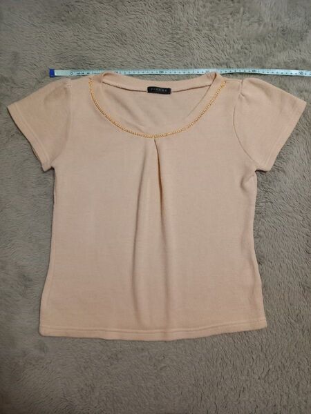 VIVERE 春 冬 厚手 半袖 カットソー トップス Lサイズ ピンク 可愛い