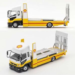 GCD 1/64 三菱 FUSO ファイター 積載車 ダブルデッカー Shell