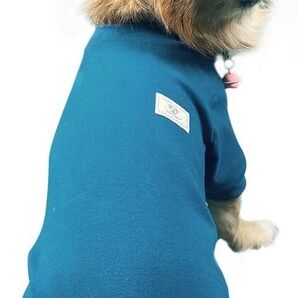 ペット用ウエア ブルー XL 小型犬用 ルームウェア 部屋着 室内用 シンプル