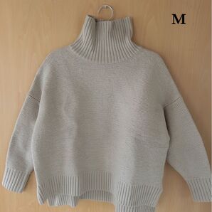 ニット セーター タートルネック 長袖 sizeM 長袖セーター
