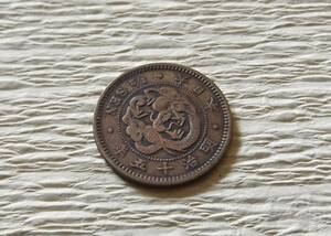  half sen copper coin Meiji 15 year free shipping (9981) Japan old coin money .. . chapter antique goods Point modern times coin money 