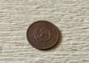  половина сэна медная монета Meiji 16 год бесплатная доставка (10109) Япония старая монета деньги .. . глава антиквариат товар отметка новое время монета деньги 