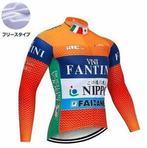 新品 長袖 裏起毛 サイクルジャージ No38 XXLサイズ イタリア フルジップ ウェア メンズ サイクリング フリース ロードバイク MTB