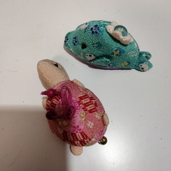 イルカと亀のお手玉 ハンドメイド ちりめん 手作り お正月