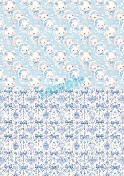 デザインペーパーBLUESTAR様くま