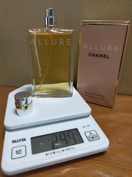 【キレイ】フルボトル♪ほぼ満タン 298g(^^ゞ 100ml トワレ「ALLURE:アリュール」 EDT-SP(スプレー)全体美 _/_/ 交渉OK、匿名OK! _/_/