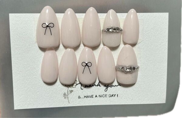 ribbon×ring nail ※5/11〜17発送不可※