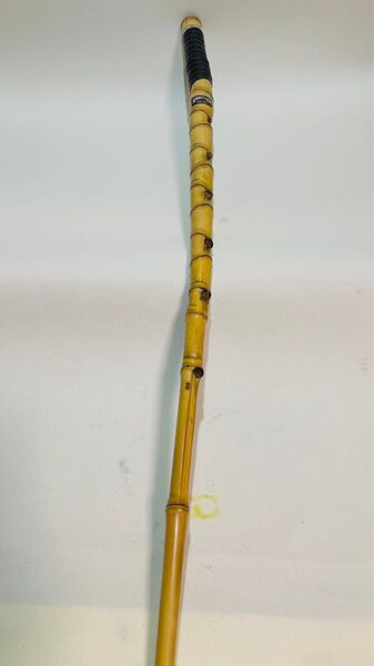 希少 天然 良縁 亀甲竹 竹槍 工芸杖 木刀新品個人工房製作品