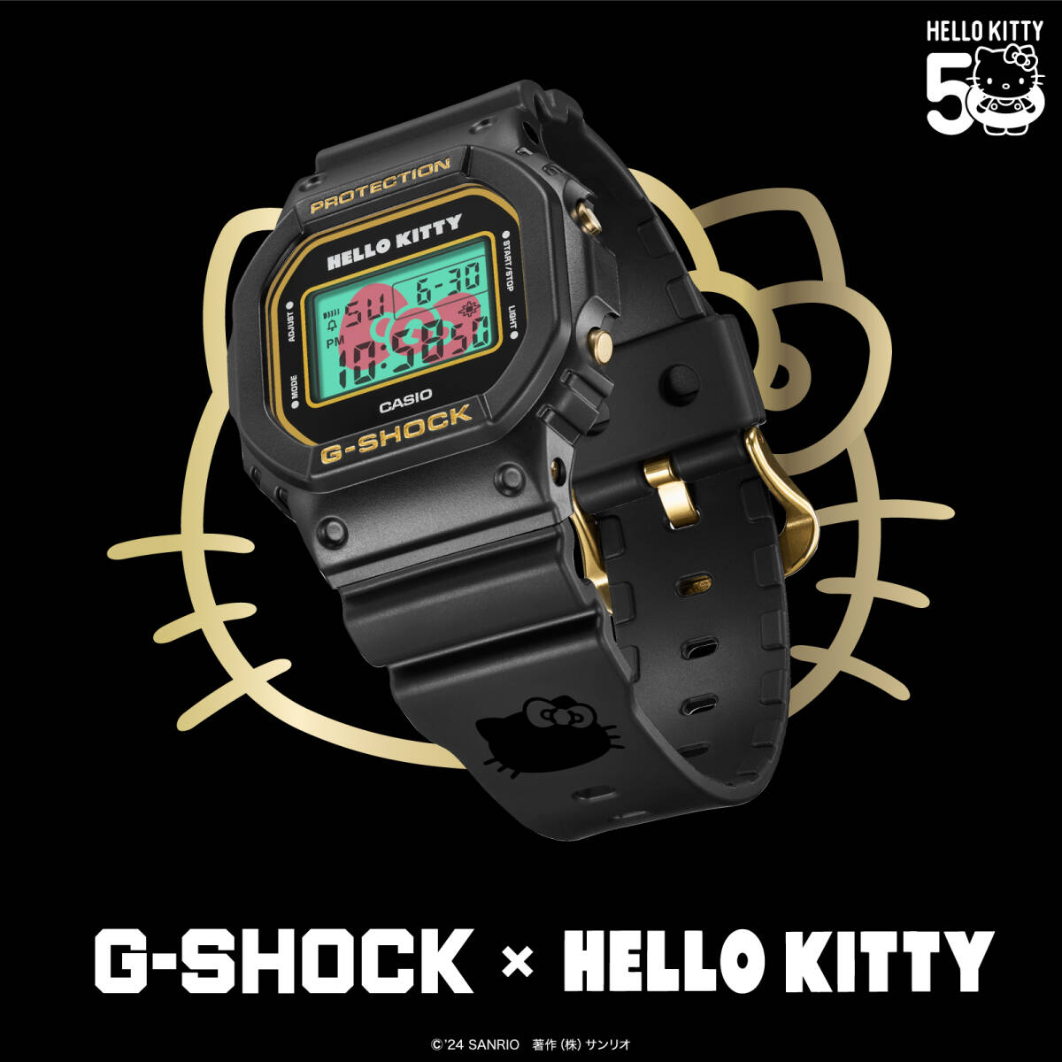 Yahoo!オークション -「ハローキティ50周年」(G-SHOCK) (カシオ Yahoo!オークション -「ハローキティ50周年」(G-SHOCK) (カシオ