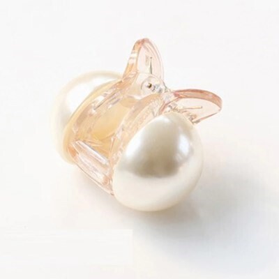 バレッタ パール ホワイト 韓国 結婚式 ヘアアクセサリー ヘアクリップ ミニ レディース エレガント 1PC 女の子 真珠 ミニヘア 爪 #C321-6