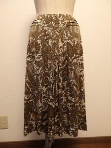 [ новый товар обычная цена 34650 иен ]*SCAPA шелк peiz Lee рисунок юбка помятость . если нет /38 всесезонный *