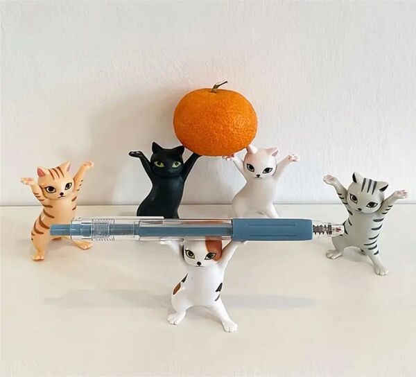 ネコの小物置き 5匹セット 韓国 インンテリア 猫 ペン立て 可愛い