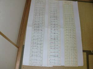 【模写】国鉄　和歌山線　隅田⇔五条間　列車運行圖　その８－１０　昭和５２年３月、５３年３月９日、５５年１０月。３種　一式