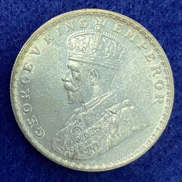 ジョージ五世 インド 1ルピー銀貨 1916年