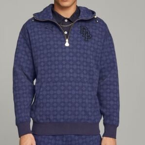 PUMA プーマ x DAPPER DAN ダッパーダン モノグラムパターン パーカー ネイビー