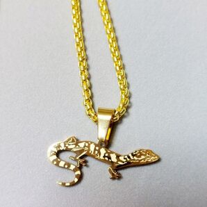 レオパードゲッコー ネックレス ペンダント 爬虫類 ③