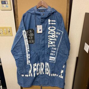 [ new goods ] Korea fashion big size design Denim Mod's Coat FREE SIZE