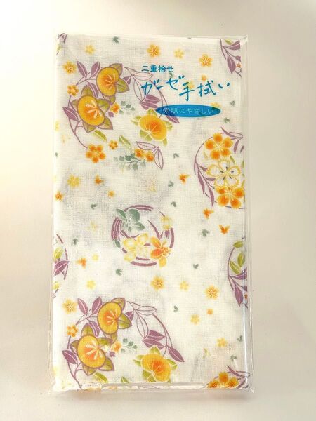 新品 日本製手ぬぐい 和晒ガーゼ 花柄 日本風 和風柄 プレゼント用可