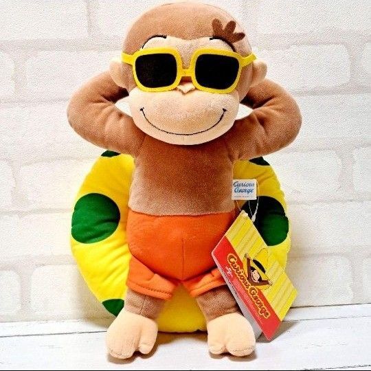 【非売品】おさるのジョージ Lぬいぐるみ SUMMER タグ付き プレゼント