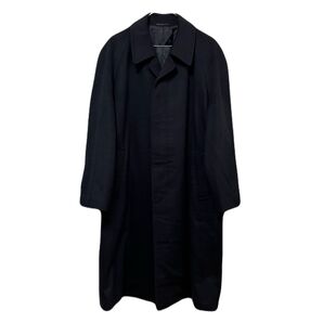 KEN BROOKS カシミヤ100% ステンカラーコート ブラック ビジネス ロングコート
