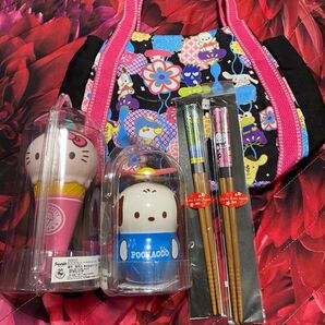 ハローキティ バック ミニ 扇風機 アイスクリームはし