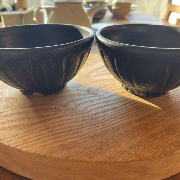 浅井純平 面取り 飯碗 粉引 2個セット カフェオレボウル