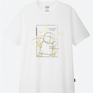 ポケモン　Tシャツ　ピカチュウ　線画　XLサイズ★UTGP2019 UT　グラフィックTシャツ　半袖　ユニクロ/新品未使用品　