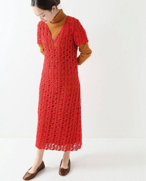 VERMEIL par iena クロシェロングワンピース
