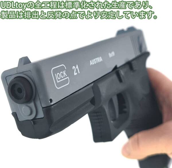 【リアルな排莢式!】グロック ブローバックアクション トリガーブローバック 排莢式 モデルガン ブラックグレー