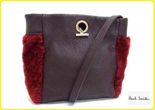 Paul Smith【美品】ポールスミス レザー×ファー ショルダーバッグ 肩掛け 斜め掛け バッグ【オシャレ】