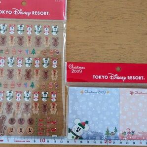 【未開封】東京ディズニーリゾート クリスマスファンタジー 2009 スノースノー 付箋 シール セット売り お値下げ×