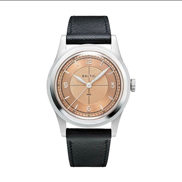 BALTIC WATCHES バルチック HMS 003 サーモン スケルトンバック ブラックサフィアーノ レザーベルト