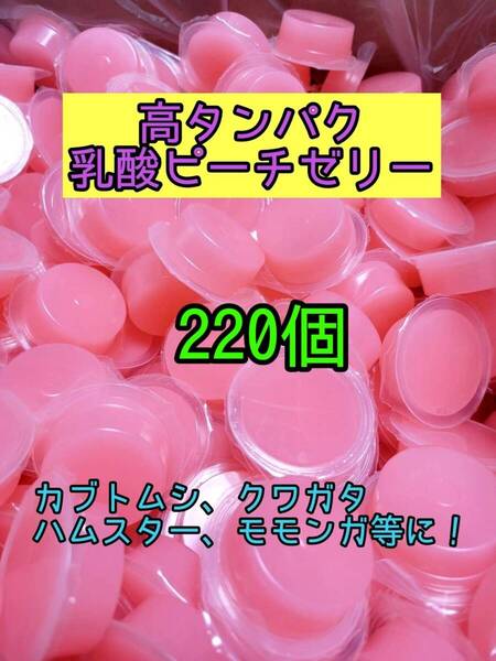 高タンパク乳酸ピーチゼリー17g 220個 昆虫ゼリー プロゼリー ドルクスゼリー オオクワ カブトムシ 小動物 モモンガ ハムスター